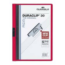 Durable Clip File Duraclip 30 Pack Of 25 Red