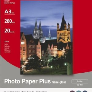 Canon Sg-201 A3 (1 Box Of 20 Sheets Semi-gloss) - Satin Finish - 260gsm