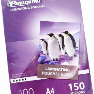 Penguin Laminating Pouches A4 150 Microns Gloss 100 Per Box