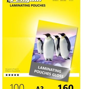 Penguin Laminating Pouches A3 160 Microns Gloss 100 Per Box