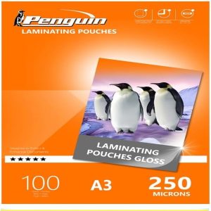 Penguin Laminating Pouches A3 250 Microns Gloss 100 Per Box