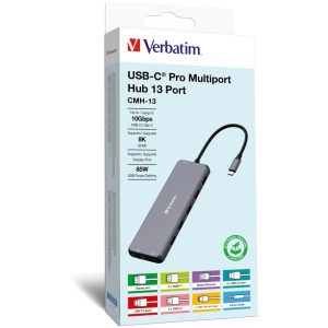 Verbatim Usb-c Pro Multiport Hub 13 Port Cmh-13 No Sd Slot
