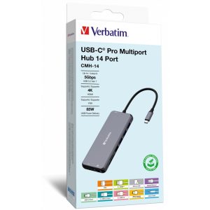 Verbatim Usb-c Pro Multiport Hub 14 Port Cmh-14.micro Sd