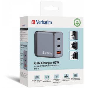 Verbatim Gnc-65 Gan Charger 65w