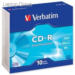 Verbatim Cd-r 52 X 700mb 10pack Wrap Extra Protection