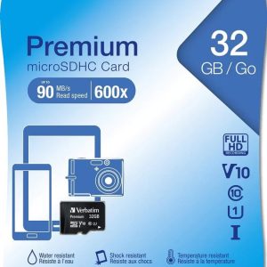 Verbatim Premium 32gb Micro Sd Card: Sdhc: Uhs-i: U1: V10