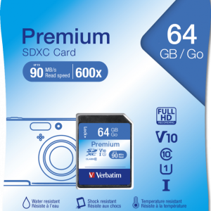 Verbatim Premium 64gb Sd Card: Sdxc: Uhs-i: Class 10: U1: V10