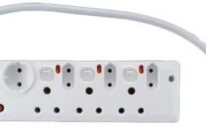 Ele 6 Way Multiplug 3x16 3x5a Swi Illum