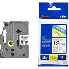 Brother Laminated Tape 8m X 12mm Black On White