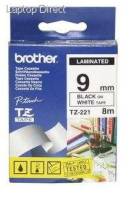 Brother Laminated Tape 8m X 6mm White On Black