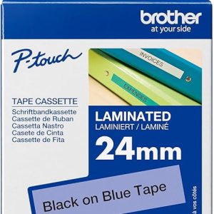 Brother Laminated Tape  8m X 24mm Black On Blue