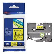 Brother Black on Yelllow Laminator Tape 6mm