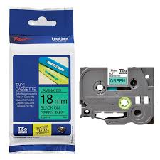 Brother Laminated Tape 8m X 18mm Black On Green