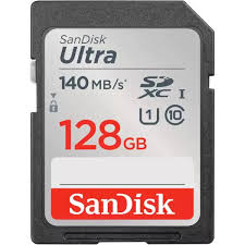 Sandisk Ultra Sdxc Memory Card 140mb:s 128gb White And Red