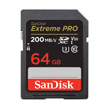 Sandisk Extreme Pro Sd Uhs Card  200mb:s  90mb:s 64gb Black And Red