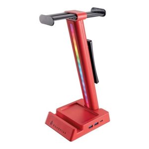 Surefire Vinson N2 Dual Balance Gaming Rgb Multi-function Headset Stand Red