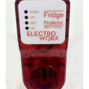 Electroworx High Surge Protector Adapter  - Fridge  Transparent Red