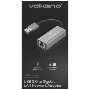 Volkano Lan Series Usb3.0 To Gigabit Lan Network Adaptor