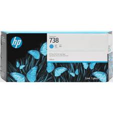 HP 738m 300ml Original Cyan Designjet Ink Cartridge