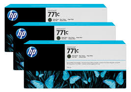 HP 771c 775ml 3-pack Original Matte Black Designjet Ink Cartridge