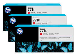 HP 771c 775ml 3-pack Original Chromatic Red Designjet Ink Cartridge
