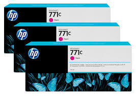 HP 771c 775ml 3-pack Original Magenta Designjet Ink Cartridge