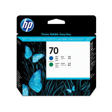 HP 70 Original Blue And Original Green Printhead