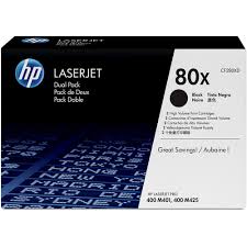 HP 80x Dual Pack Original Black High Yield Toner Cartridge