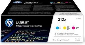 HP 312a 3:pack Original Cyan Original Magenta Original Yellow Toner Cartridge