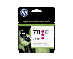 HP 711 29ml 3-pack Original Magenta Ink Cartridges For Designjet T120