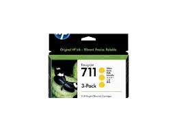 HP 711 29ml 3-pack Original Yellow Ink Cartridges For Designjet T120