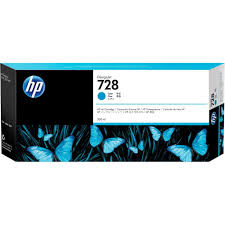 HP 728 300ml Original Cyan Ink Cartridge For T7 830
